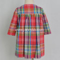 plaid autumn dress long sleeve for kids